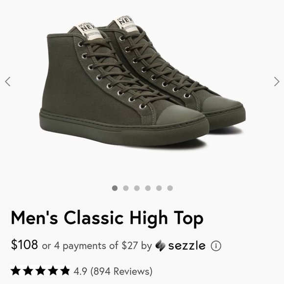 Green Nothing New High Tops - Picture 1 of 5